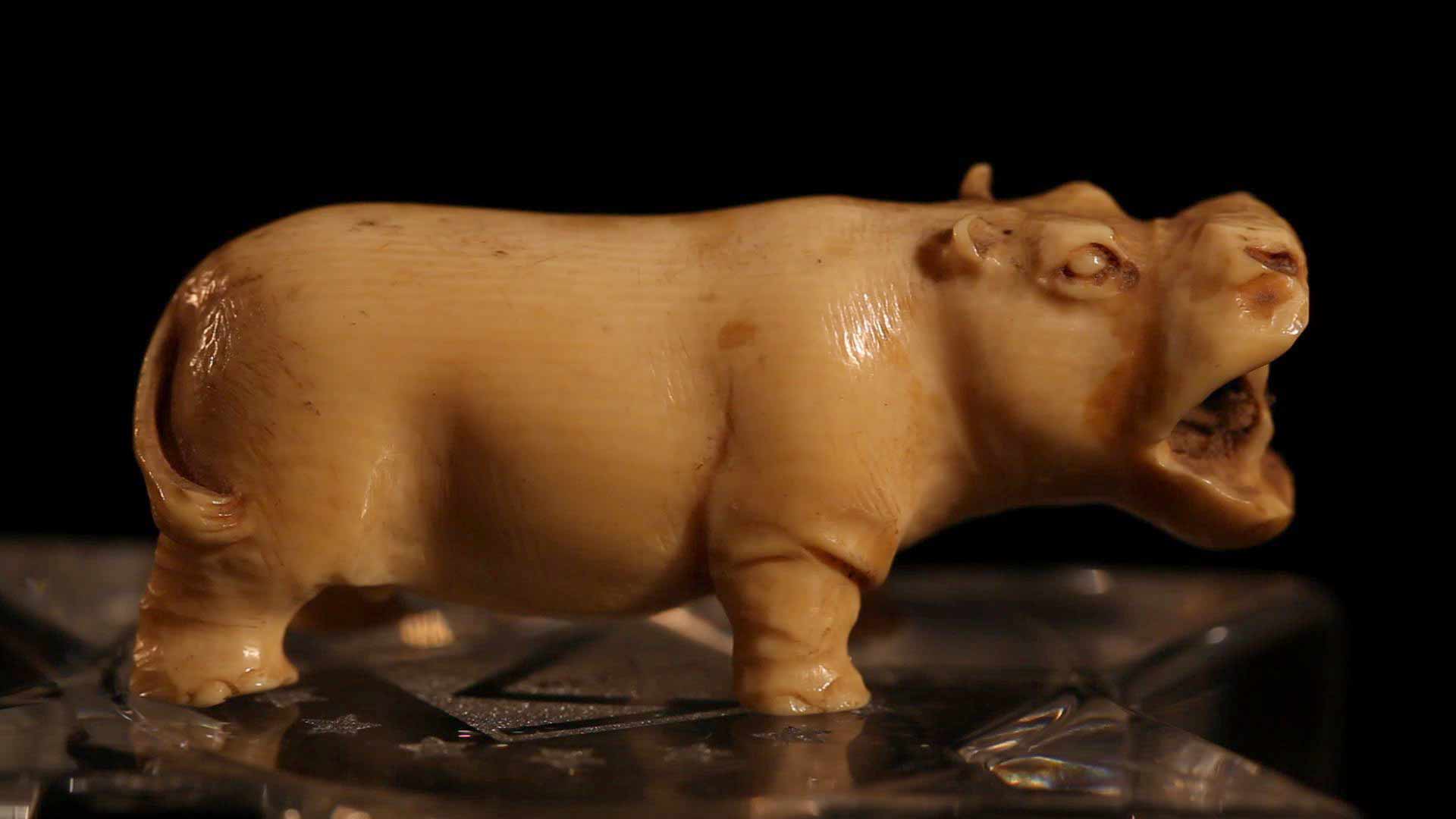 Netsuke in the shape of a Hippopotamus